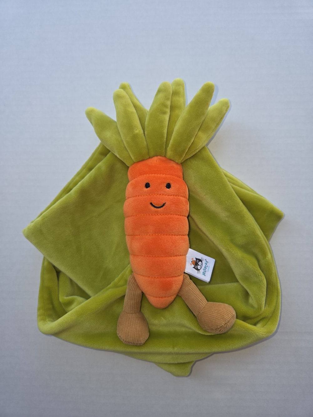 Jellycat Vivacious Carrot Lovey Security Blanket Plush Soother Retired HTF Baby